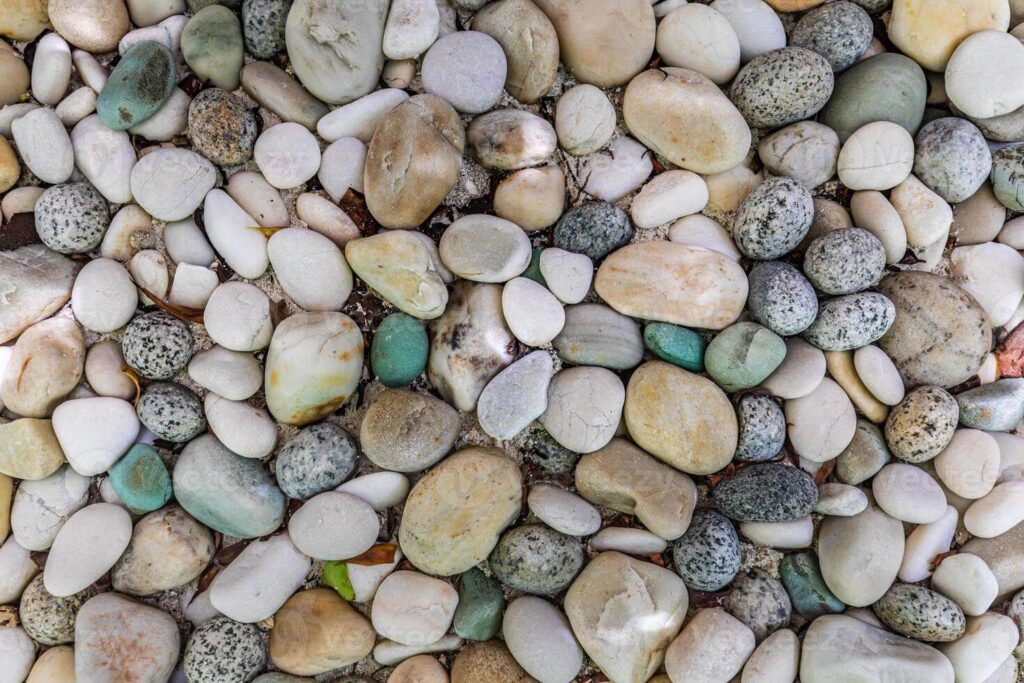 colorful garden rocks and pebbles